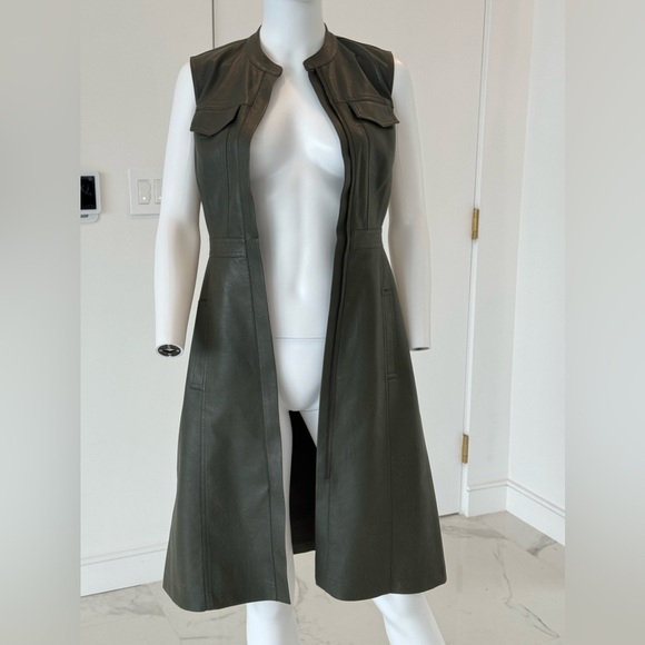 Bcbgmaxazria Allexandria Cocktail Dress Faux Leather Sleeveless XXS - Picture 4 of 9